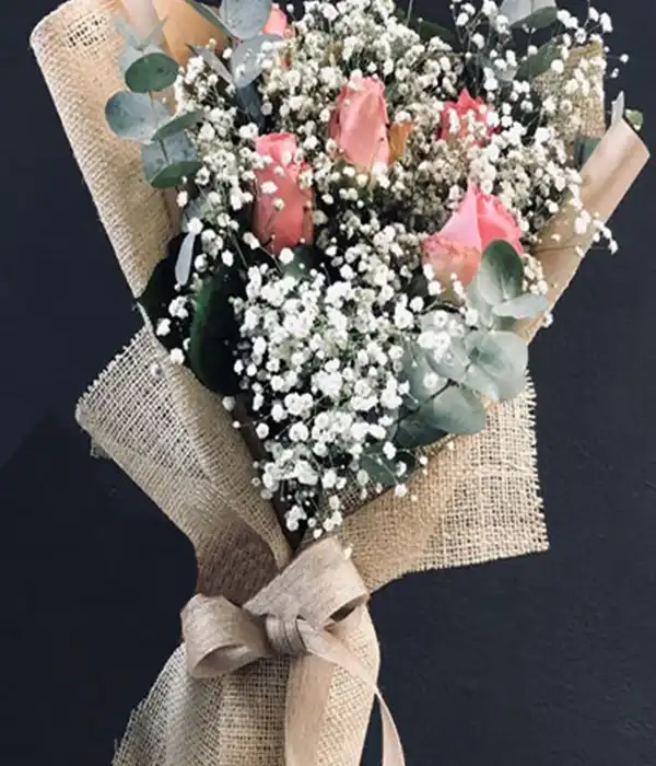 Hasır Konsepti Aşk Buketi