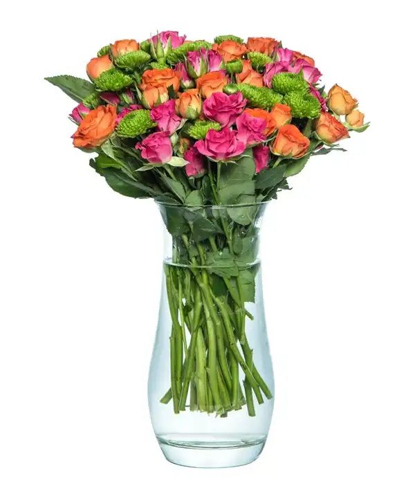 Çardak Gülleri Cam Vazoda