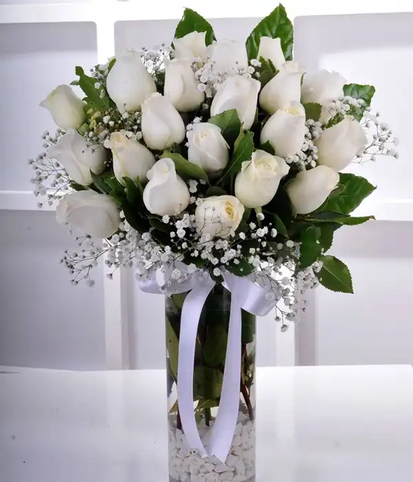 Vazoda Beyaz Güller