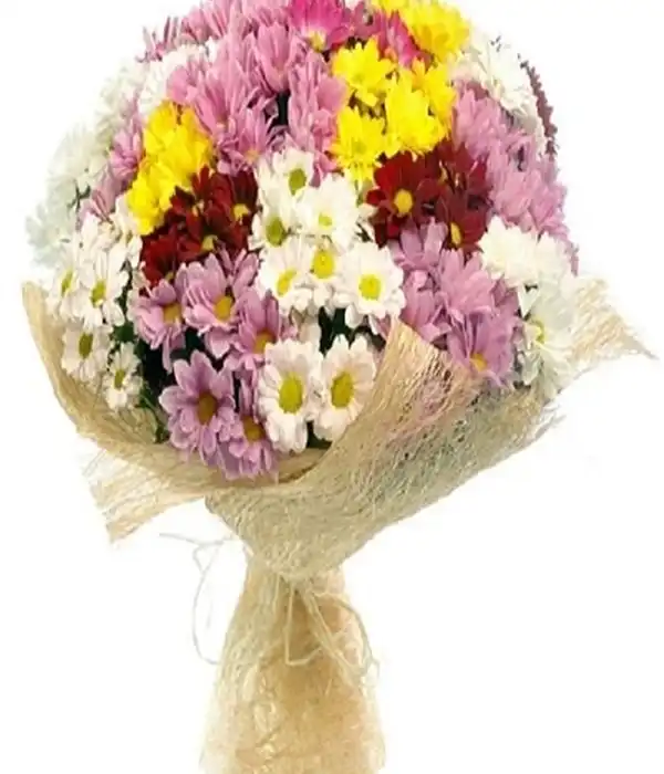 Renkli Krizantem Buket Arajmanı